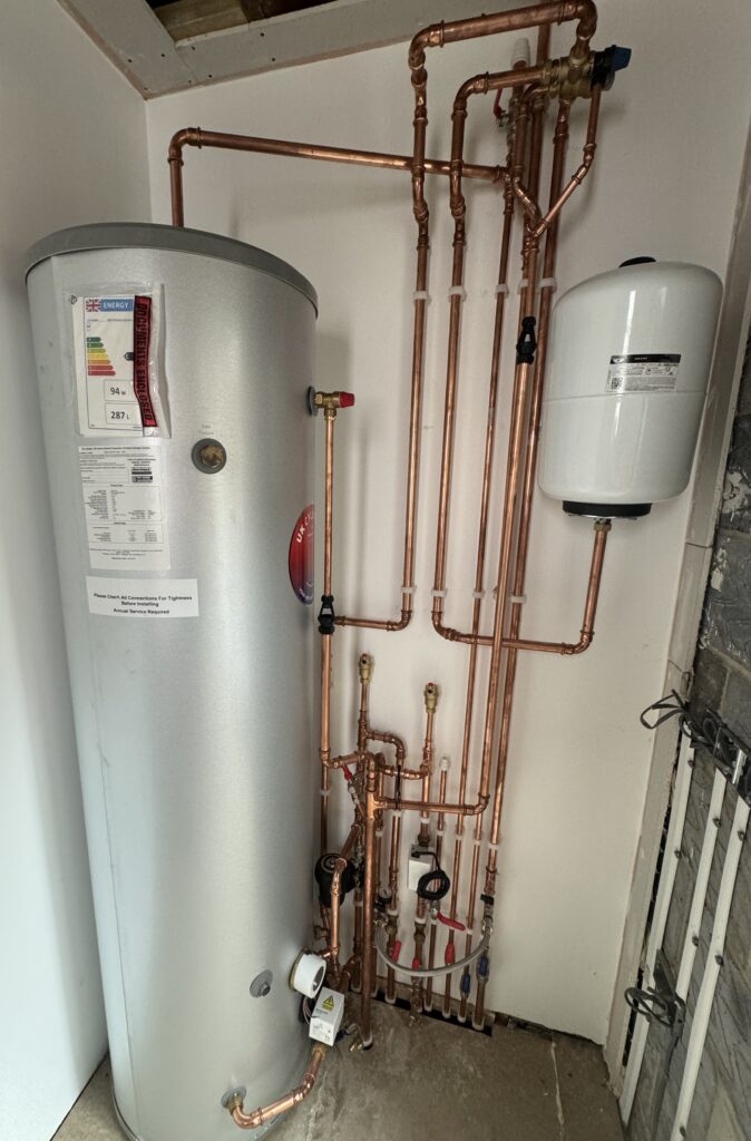 unvented cylinder and worcester bosch boiler install in Exeter