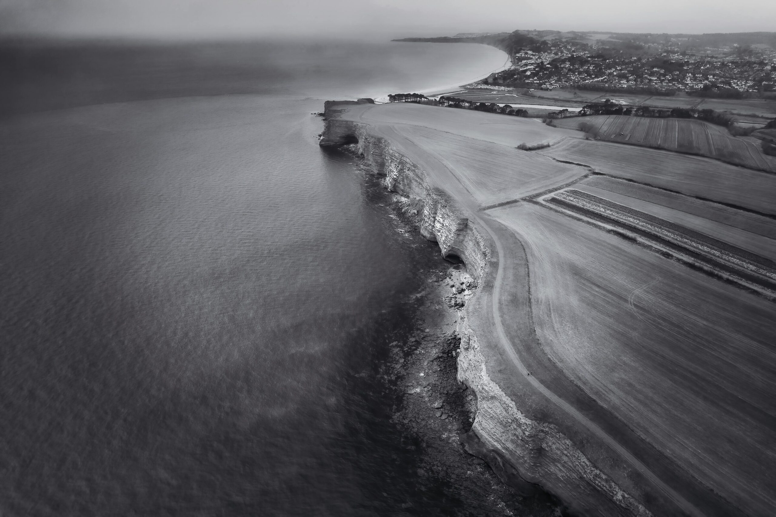The cliffs at Budleigh Salterton. We provide plumbing and heating services to this area.