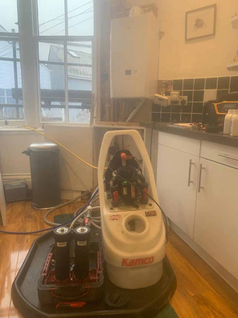 Power flush carried out on heating system in Exmouth
